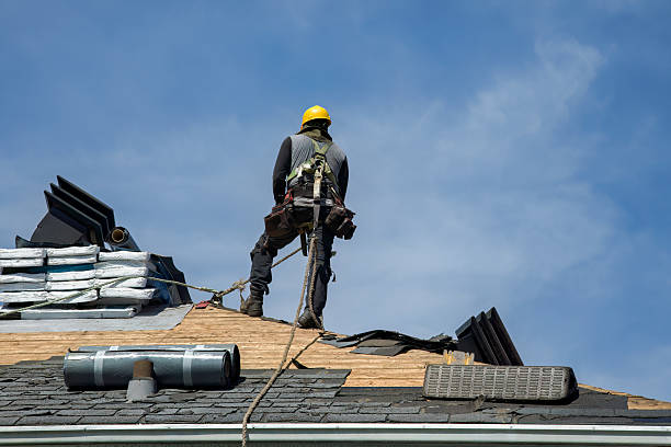 Professional Gutter Installation technician working in Oakland, TX